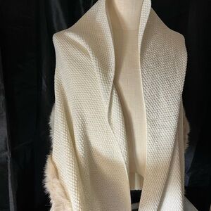 INC International Concepts Cream Knit Shawl